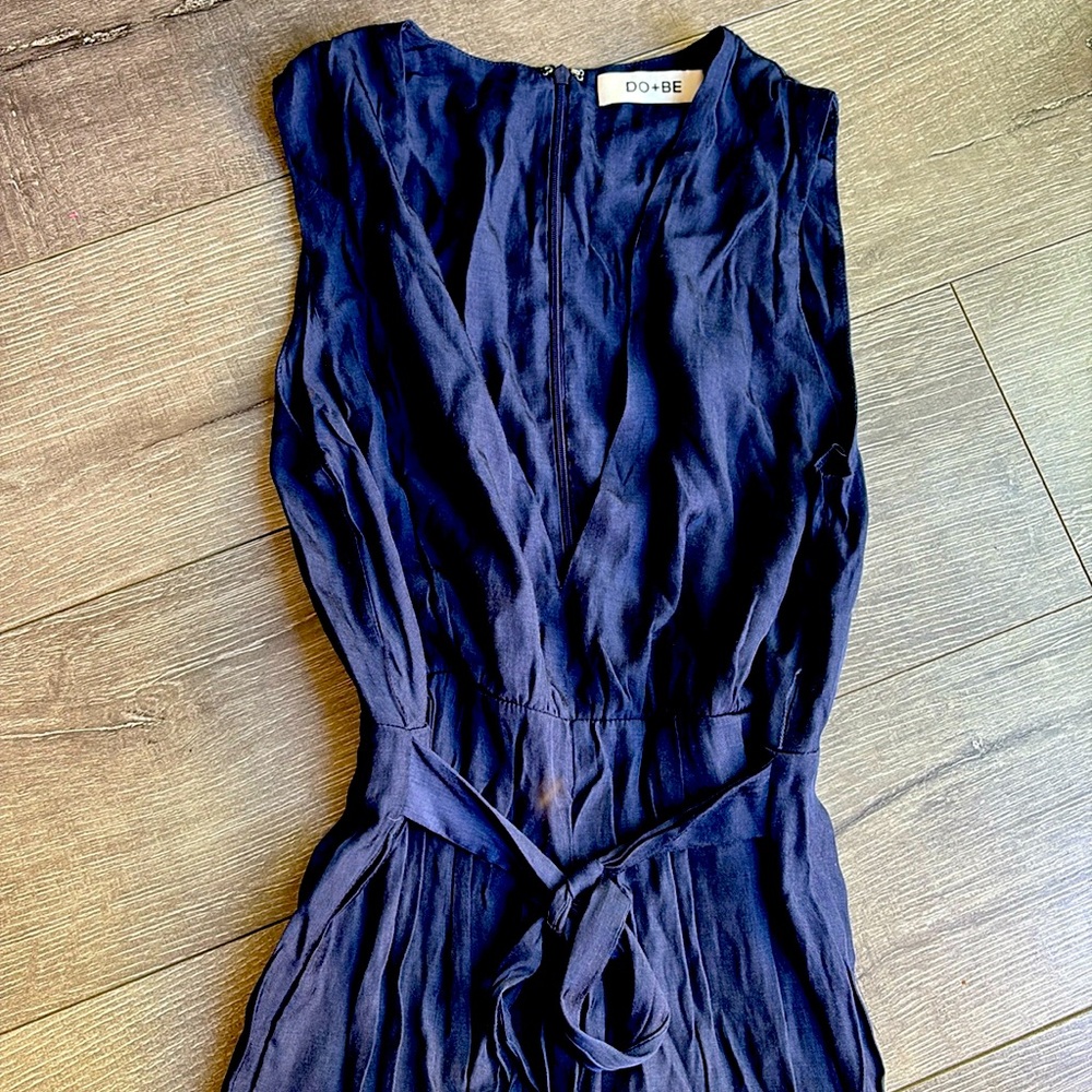 Do+Be Navy Jumpsuit With Waist Tie, NWT